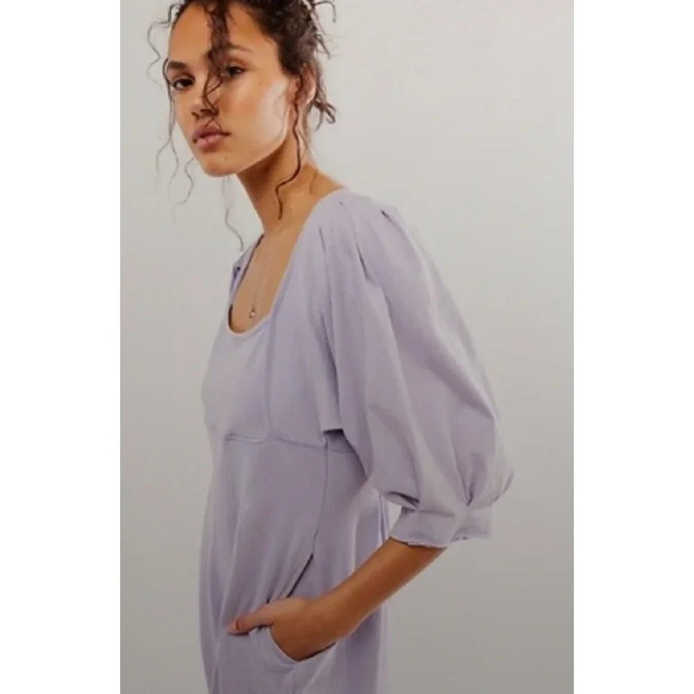 NEW FREE PEOPLE INTIMATELY PURPLE LOTTA LOVE ROMPER ONE PIECE JUMPSUIT SZ L